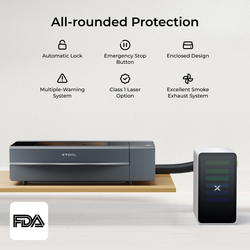 xTool P2S 55W töölaua CO2 laserlõikuri hariduskomplekt P1030632-EDU