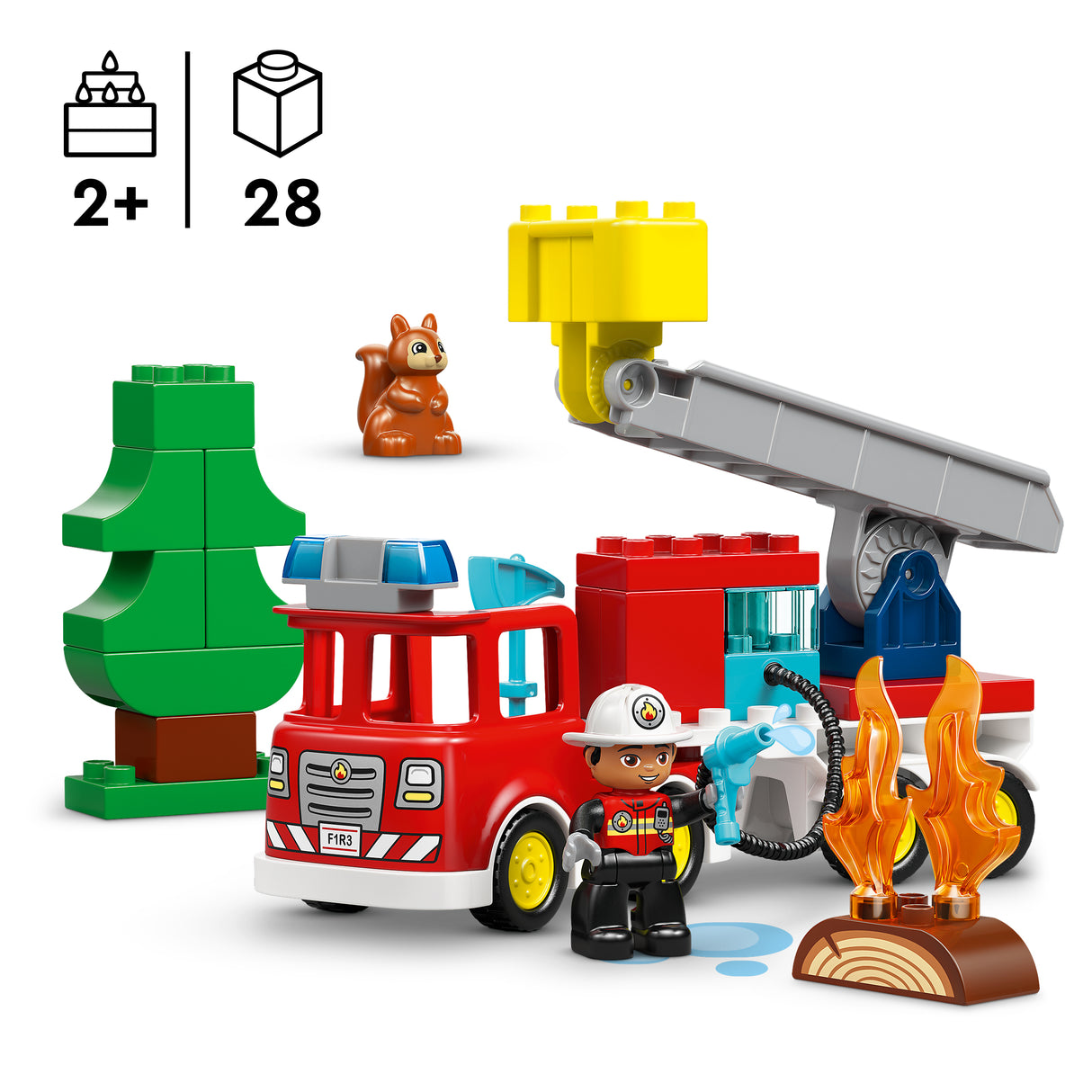 LEGO DUPLO Tuletõrjeauto vooliku ja tuletõrjujaga 10473L