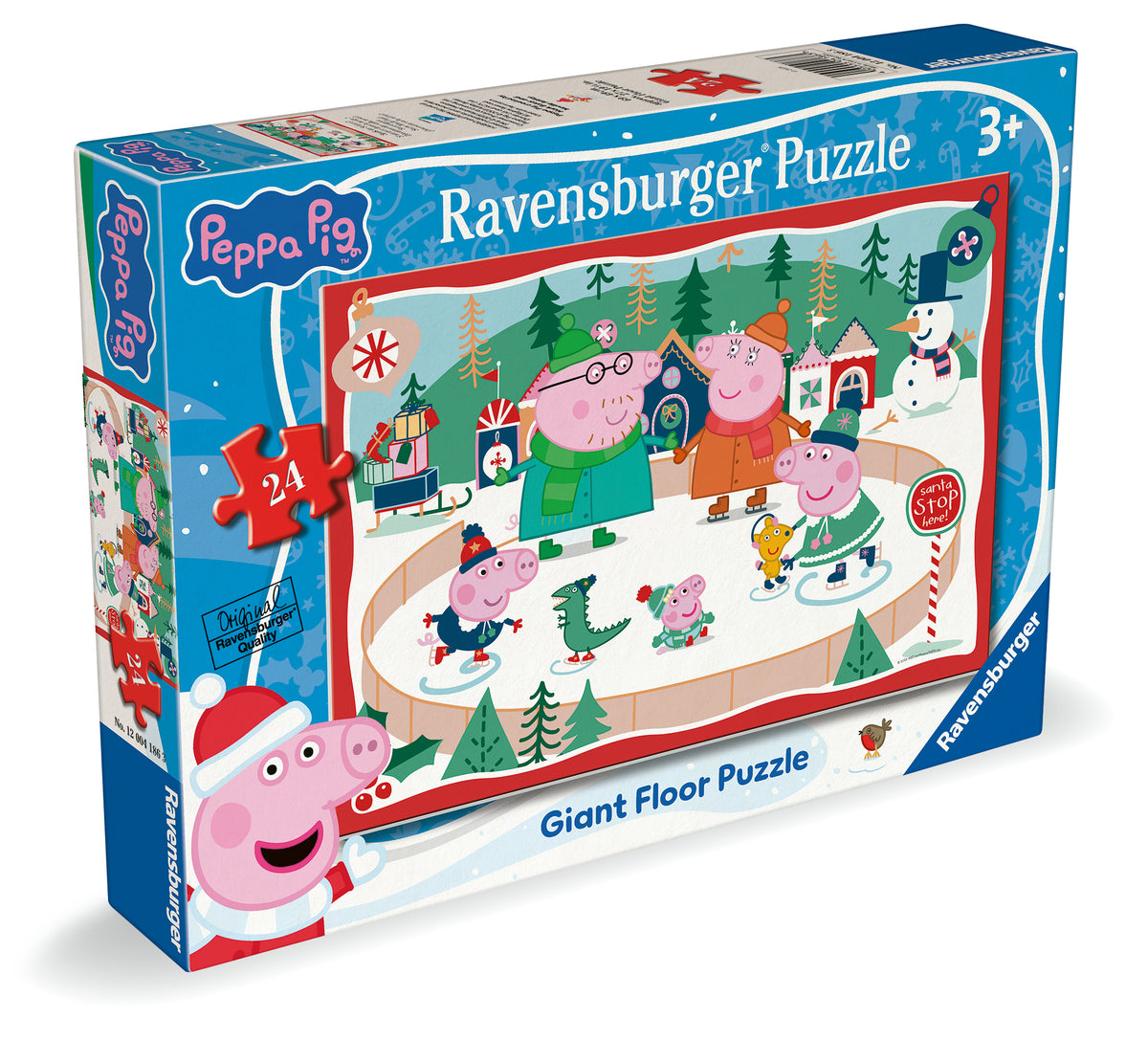 Ravensburger pusle 24 tk: Põrsas Peppa uisutamas 12004186V