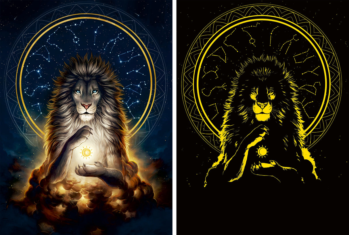 Ravensburger pimedas helendav pusle 500 tk: lõvi 12000480V