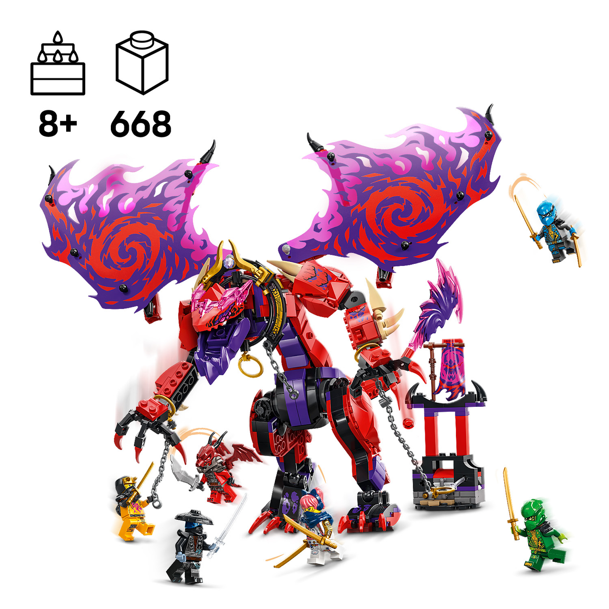 LEGO Ninjago Kaose draakon Thunderfang 71832L