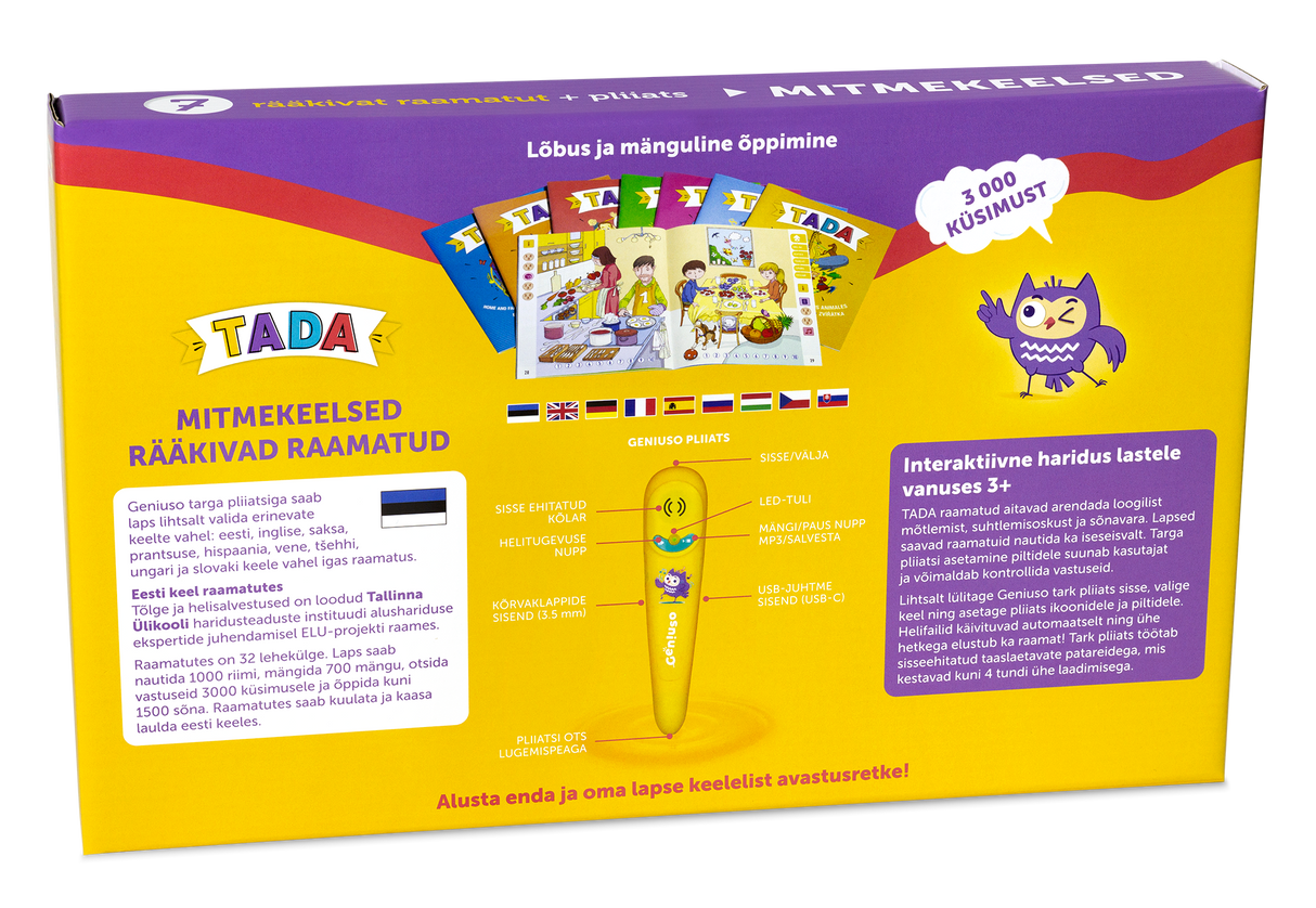 Geniuso TADA rääkivate raamatute põhikomplekt: pliiats ja seitse teemat 045062G