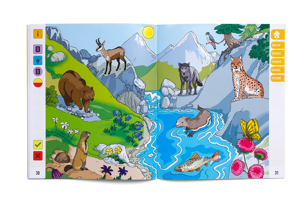 Geniuso TADA rääkiva raamatu stardikomplekt: pliiats ja loomade teema 045147G