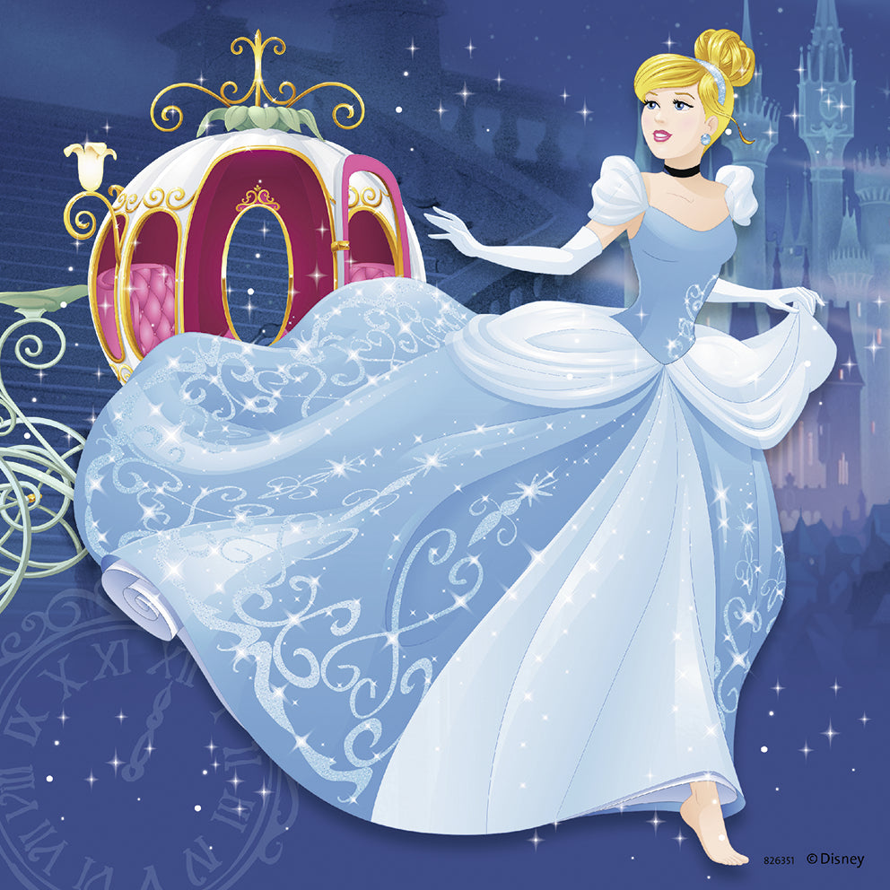 Ravensburger pusle 3x49 tk Printsessid Ariel, Tuhkatriinu ja Belle
093502V