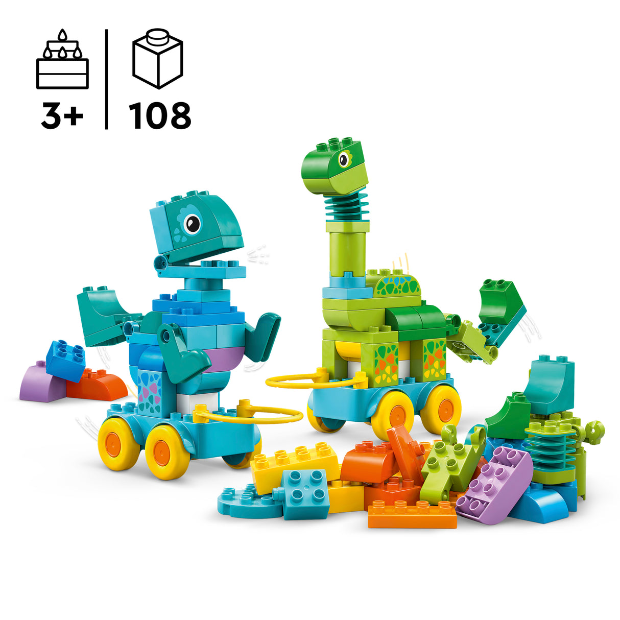 LEGO DUPLO Kolm ühes: dinosaurused ratastel
10451L