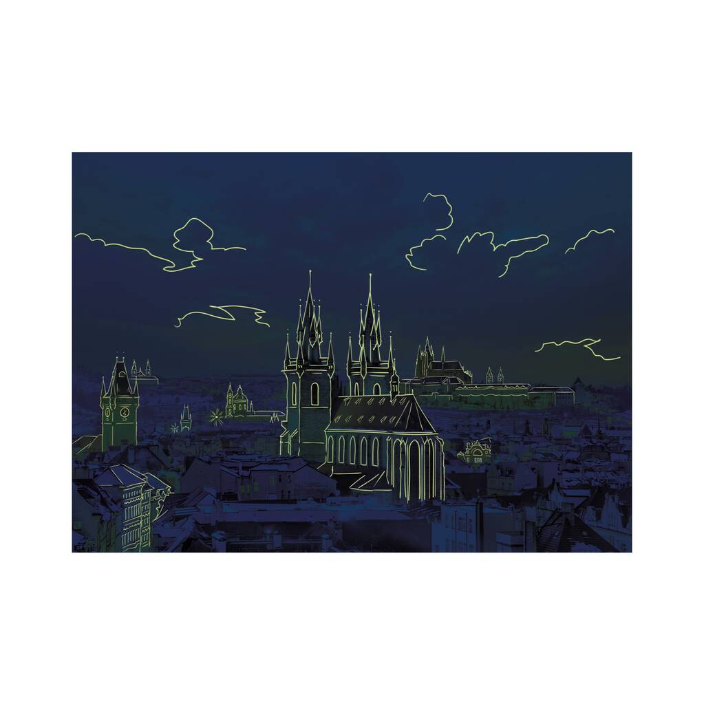 Dino neoonpusle 1000 tk: vaade Praha lossile 54135D