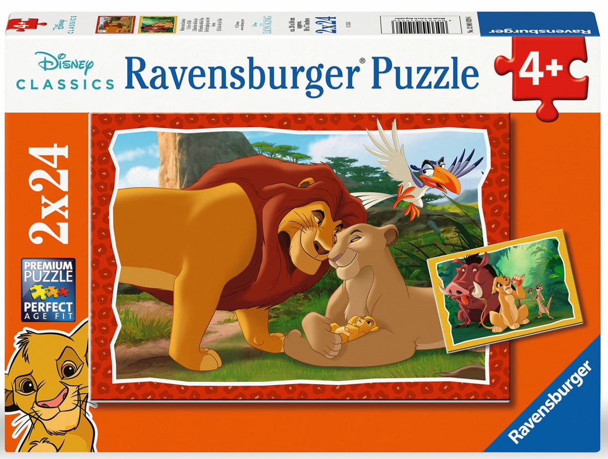 Ravensburger pusle 2x24 tk: Lõvikuninga pere 12001029V