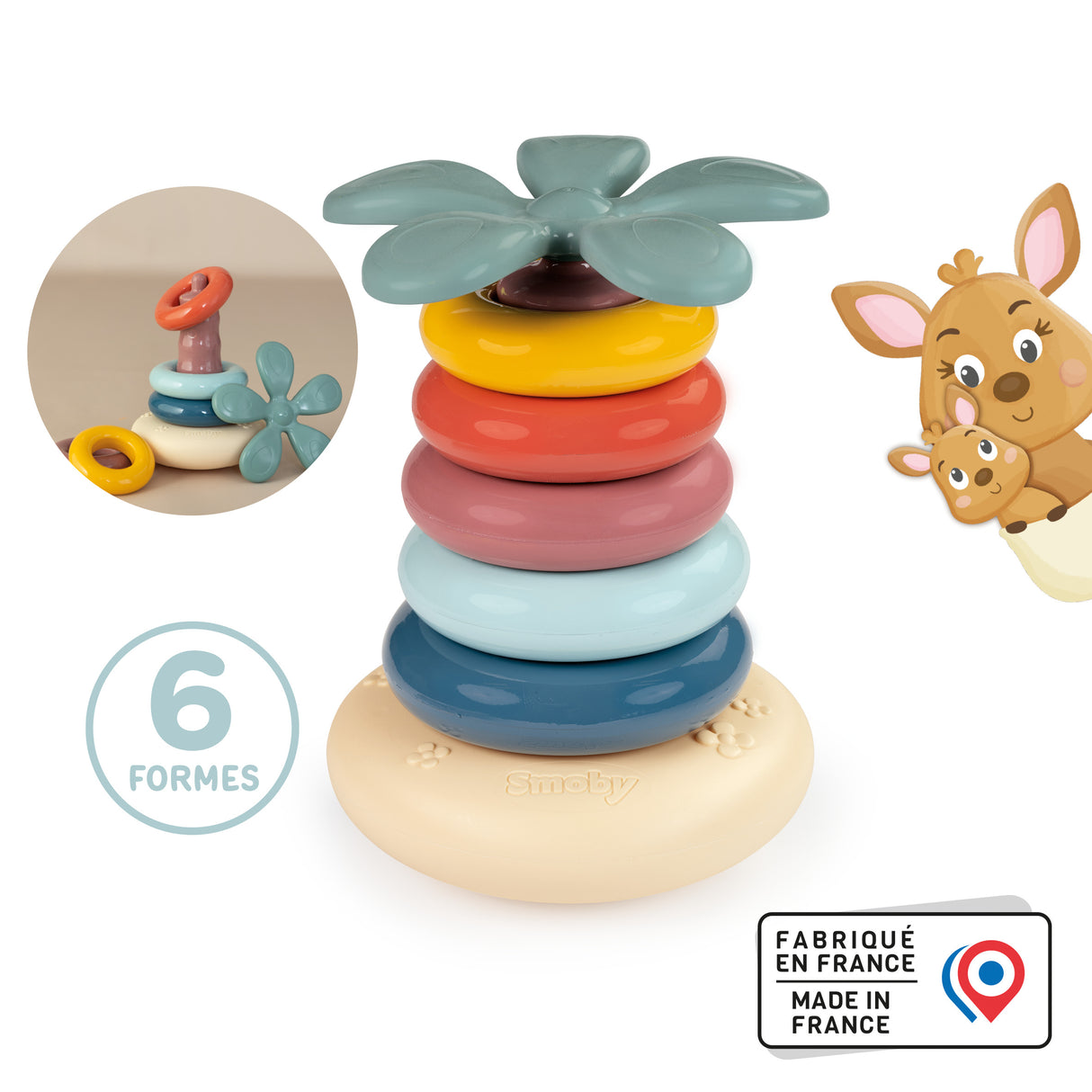 Smoby püramiid Roly Poly - värviline 140322S