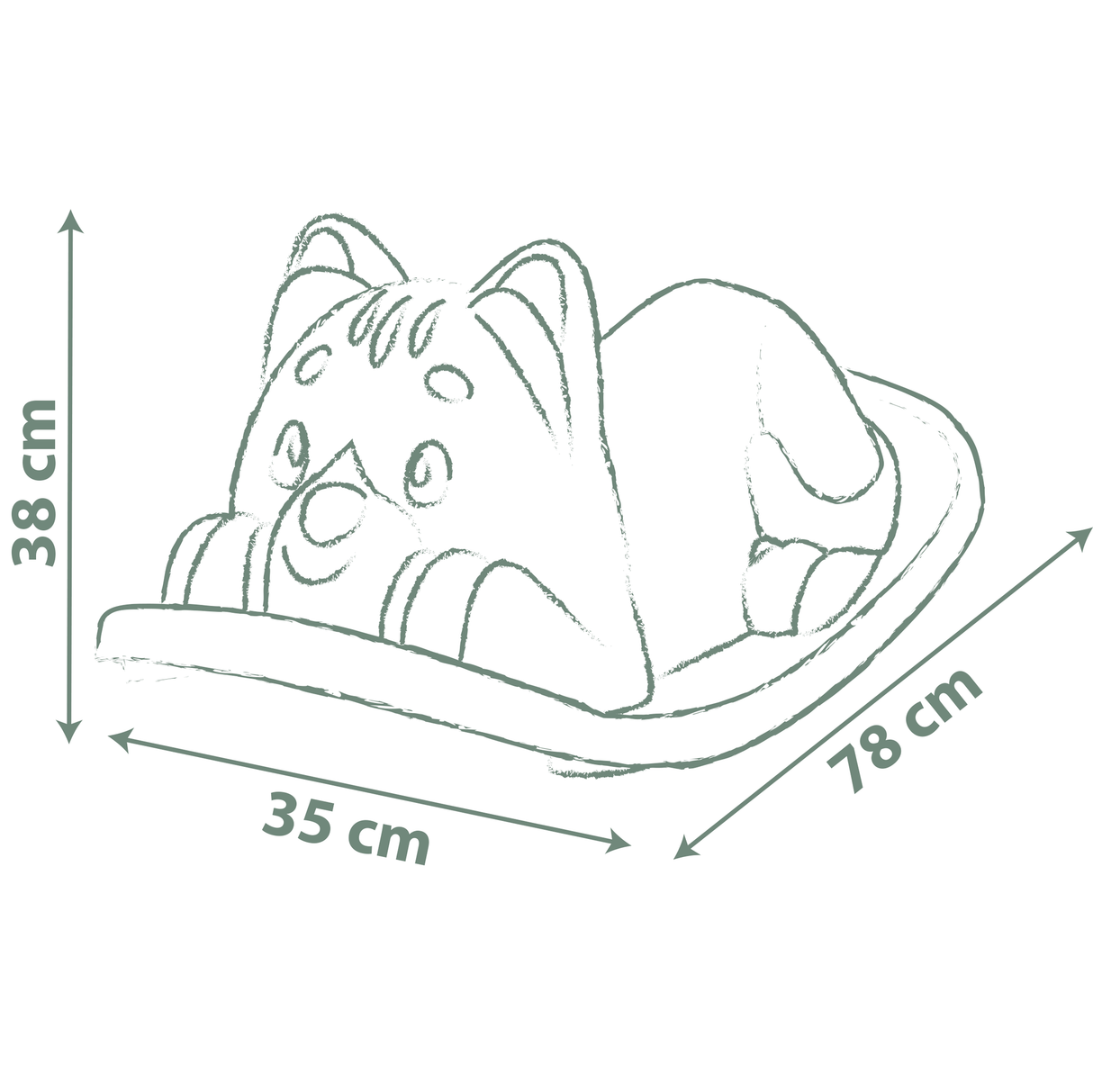 Smoby kassikujuline kiik - roheline 830108S
