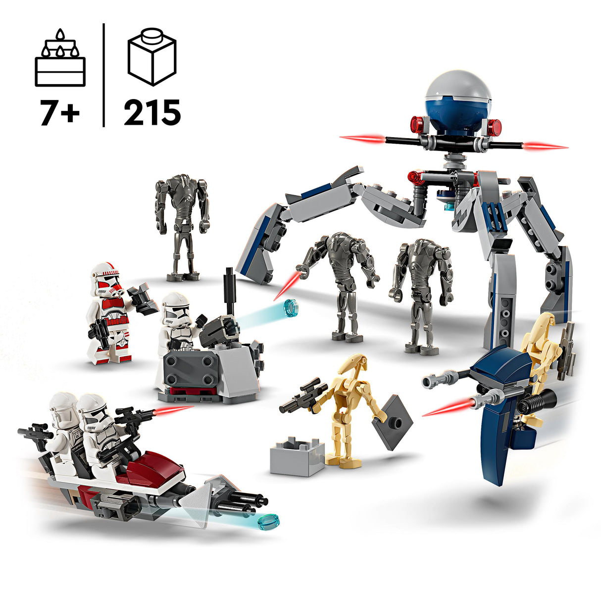LEGO Star Wars Clone Trooper-i ja Battle Droid-i lahingukomplekt 75372L