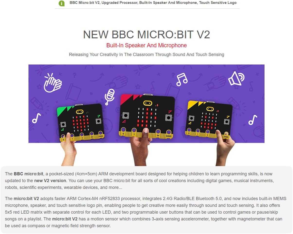 BBC micro:bit V2 Club klassikomplekt 10 tk 2728766V2