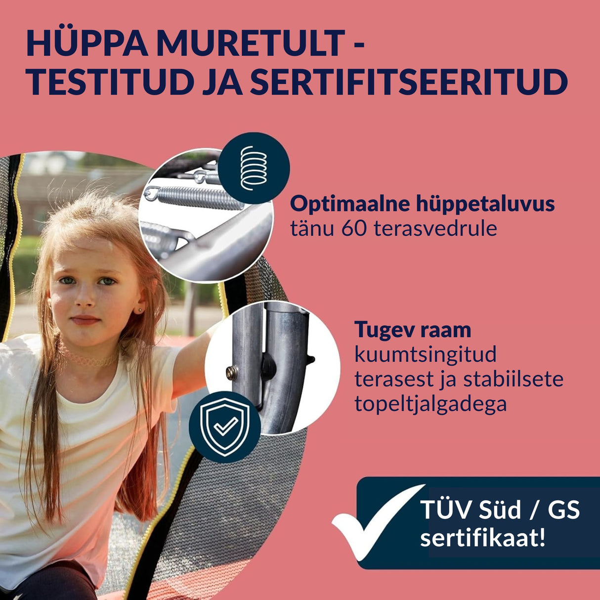 HUDORA batuut Fantastiline 250 - vastupidav Saksa kvaliteet 65745A