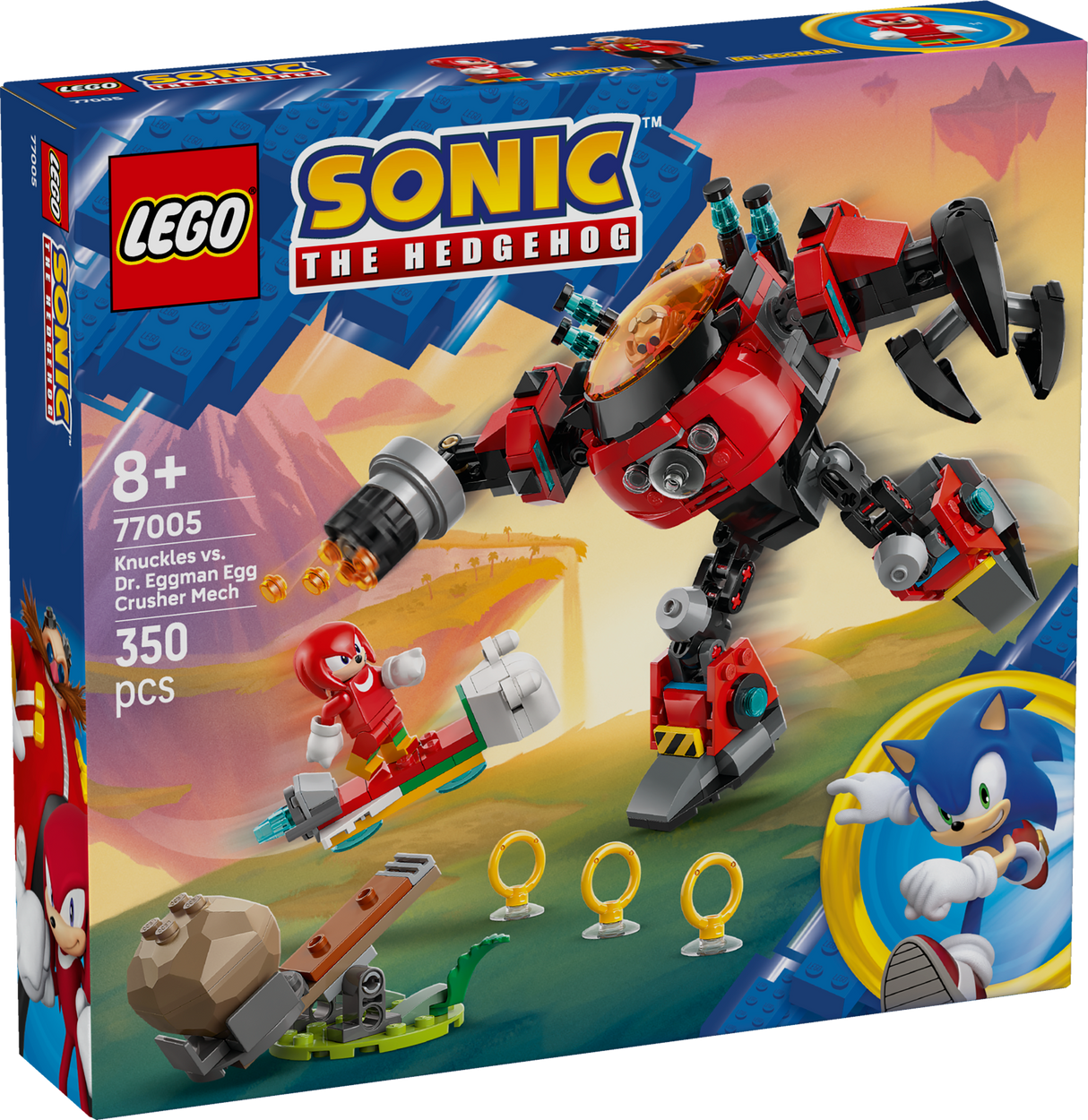 LEGO Sonic Knuckles vs. dr Eggman egg crusher robot 77005L