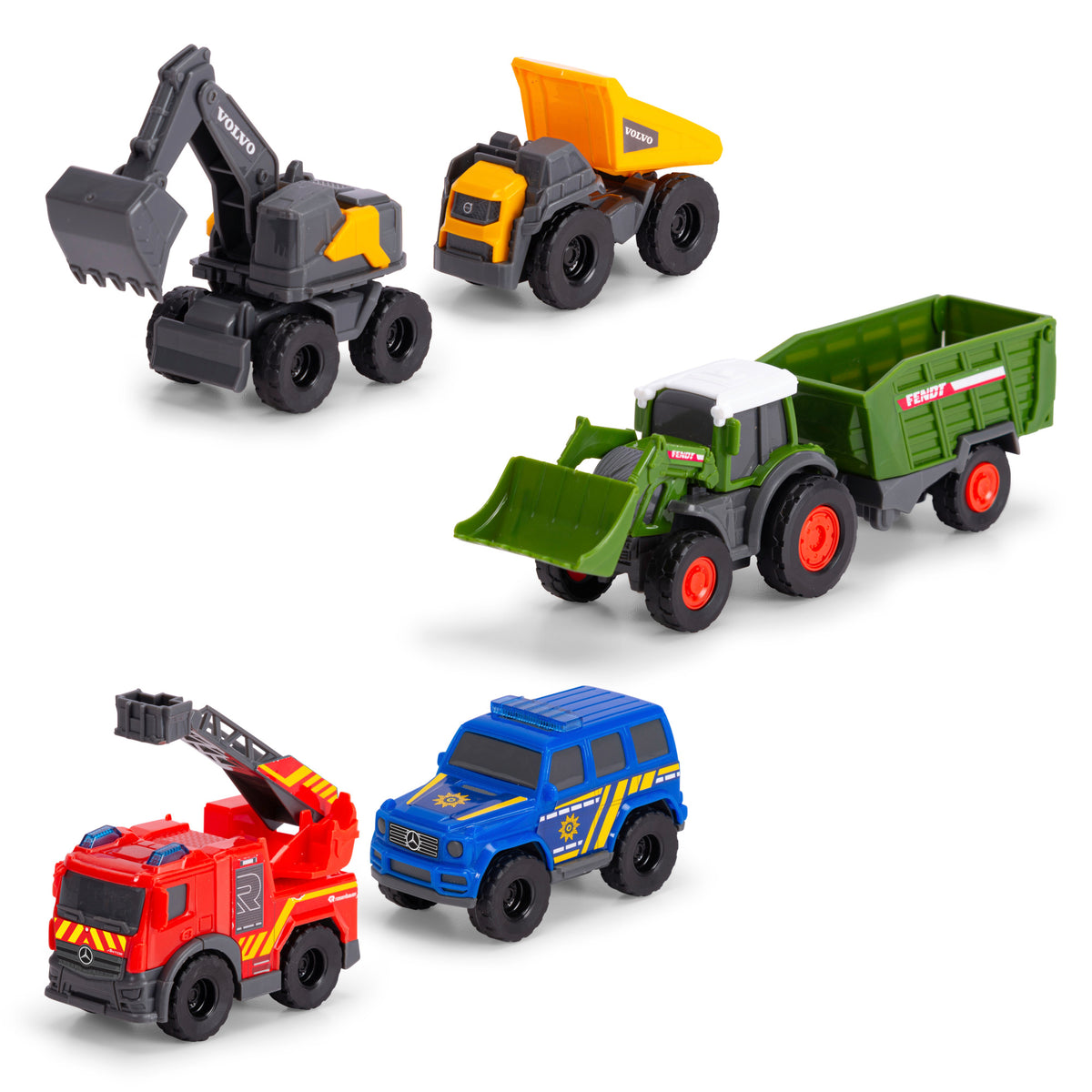 Dickie Toys mänguautode komplekt – 5 erinevat 203742016B
