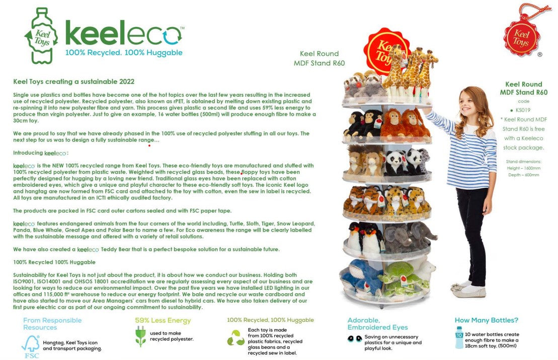 Keel Toys Eco kaisukaru 16 cm SE9104K