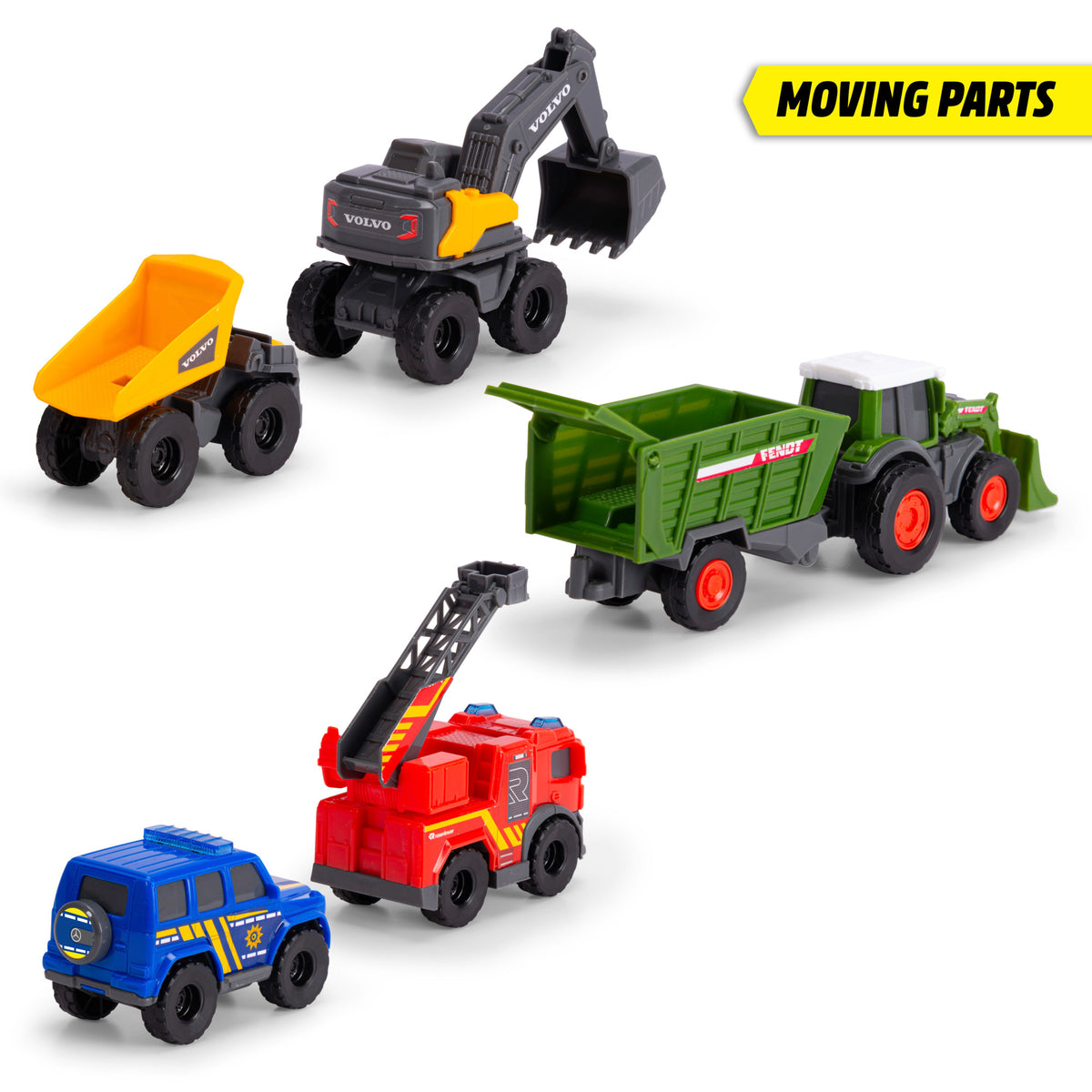 Dickie Toys mänguautode komplekt – 5 erinevat 203742016B