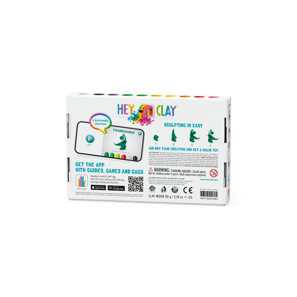 HEY CLAY voolimismass Dinosauruste valik 60031E