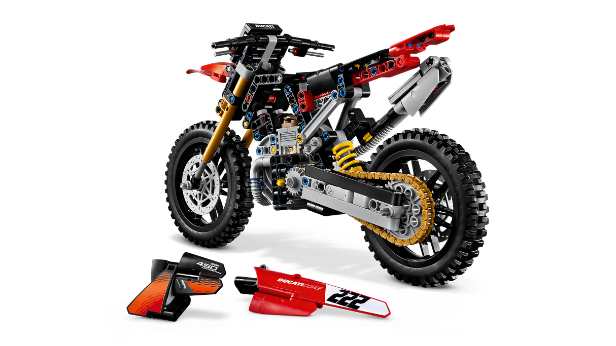 LEGO Technic Ducati Desmo450 MX Factory mootorratas 42238L