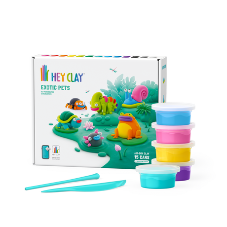 HEY CLAY voolimismass 15 tk: eksootilised loomad 15025E