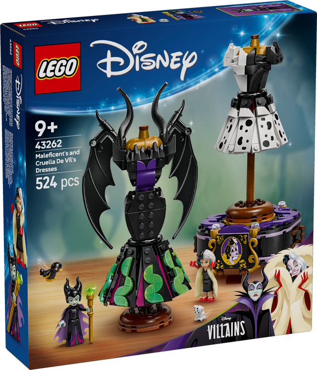 LEGO Disney Maleficenti ja Cruella De Vili kleidid 43262L