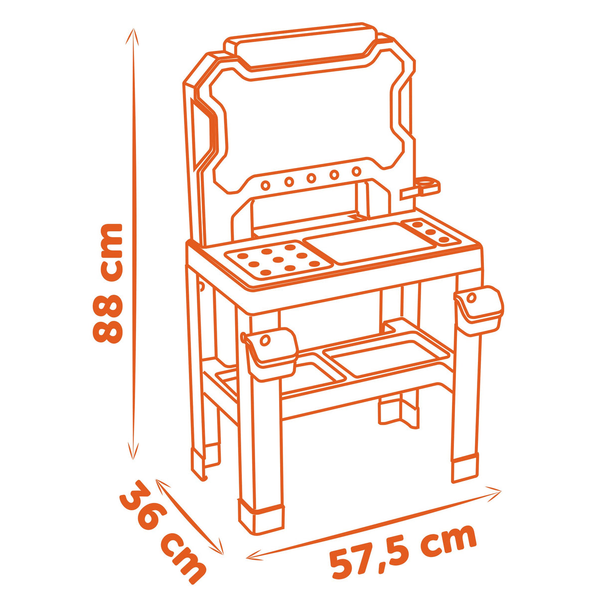 Smoby B&D Bricolo töölaud 78 tk 360739S