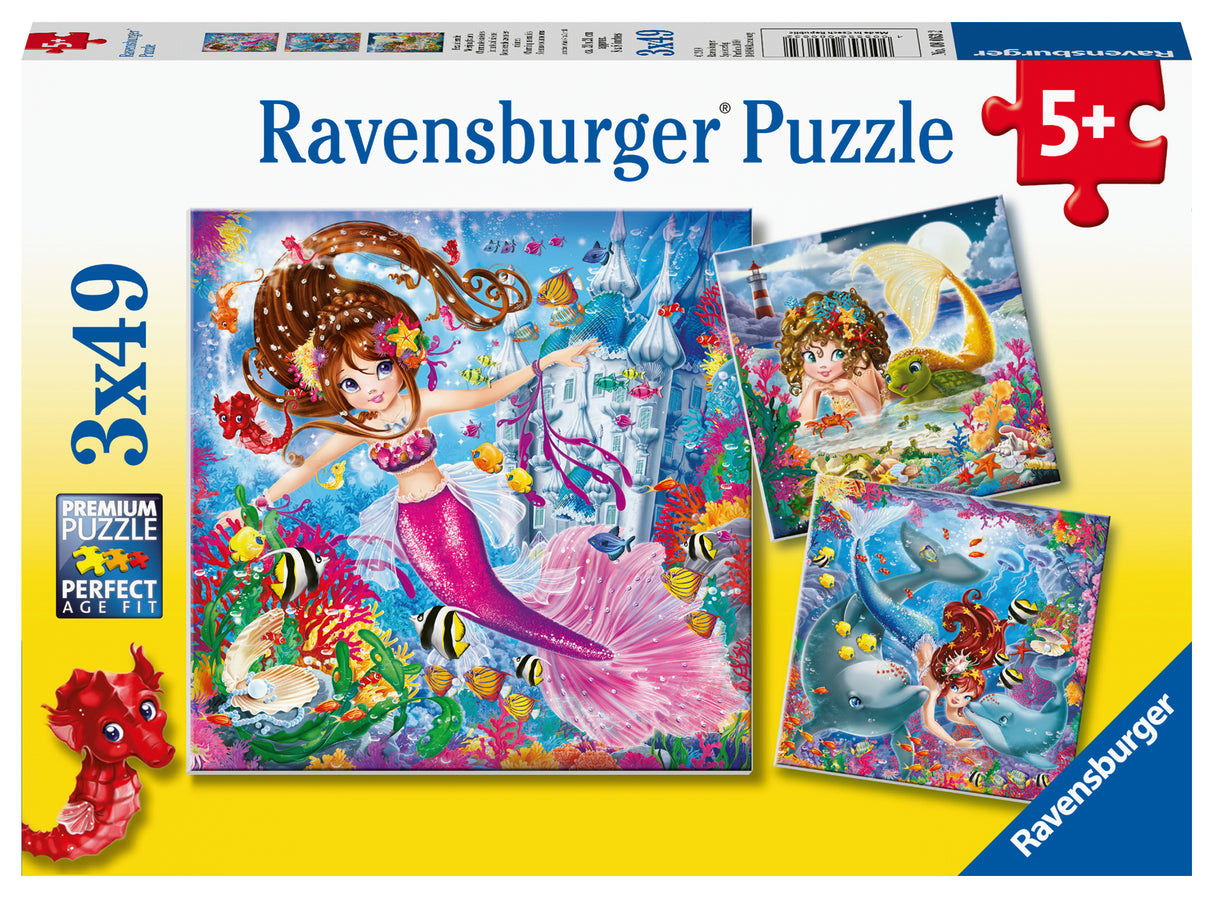 Ravensburger pusle 3x49 tk Kaunid merineitsid 080632V