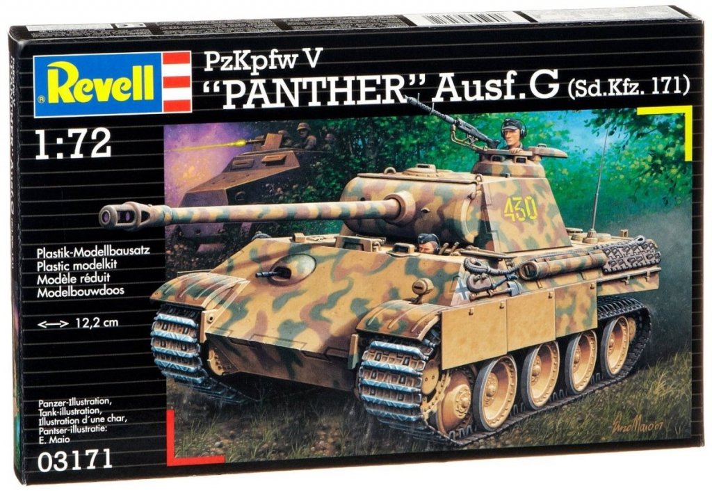 Revell liimitav mudel tank PzKpfw. V Ausf. G `Panther` 1:72 03171R