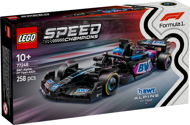 LEGO Speed Champions BWT Alpine F1 Team A524 võidusõiduauto 77248L