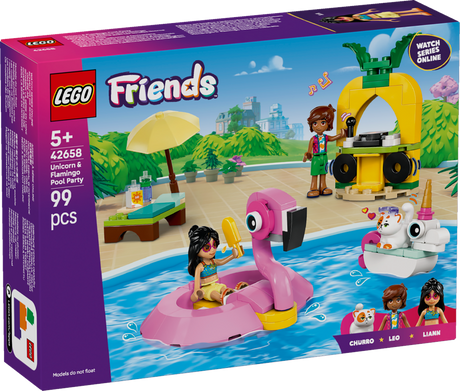 LEGO Friends Ükssarviku ja flamingo basseinipidu 42658L