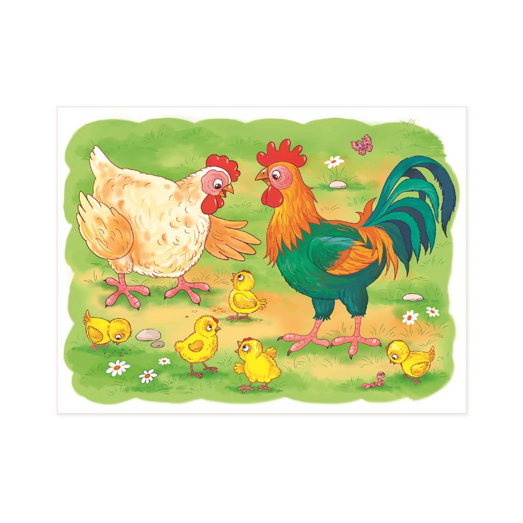 Dino klotsipusle puidust 12 tk Farmiloomad 64136D