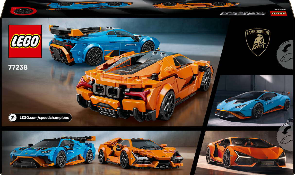 LEGO Speed Champions Lamborghini Revuelto ja Huracán STO 77238L