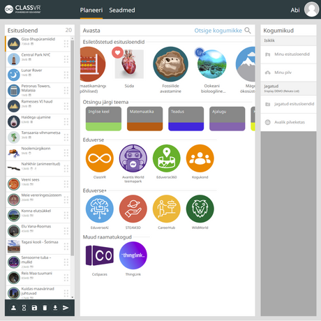 ClassVR portaali ja Eduverse Plus 3 aasta litsents EVRP-SAP-3YR