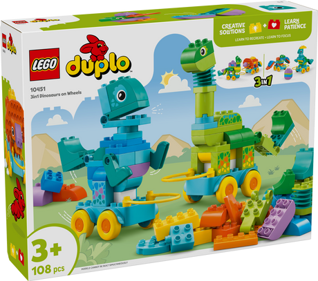 LEGO DUPLO Kolm ühes: dinosaurused ratastel
 10451L