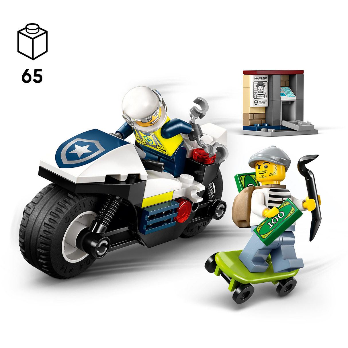LEGO City Politseimootorratta tagaajamine 60455L