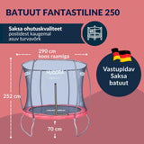 HUDORA batuut Fantastiline 250 - vastupidav Saksa kvaliteet 65745A