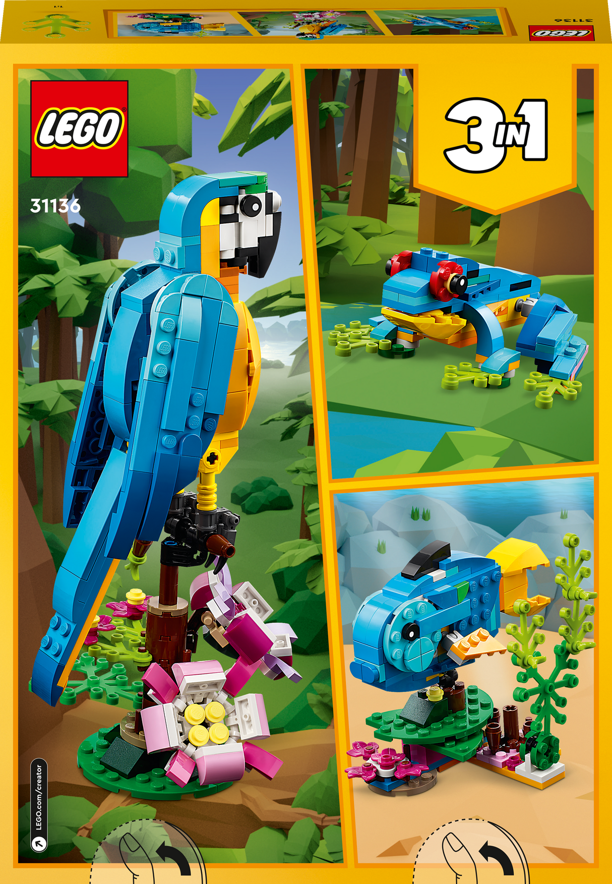 LEGO Creator Eksootiline papagoi 31136L