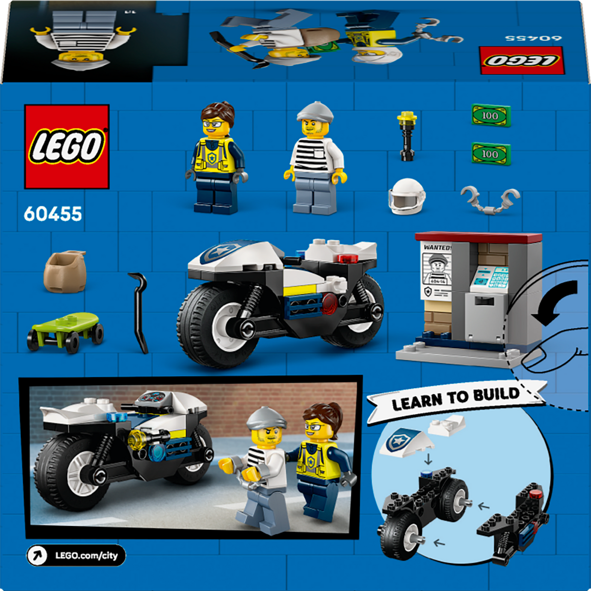 LEGO City Politseimootorratta tagaajamine 60455L