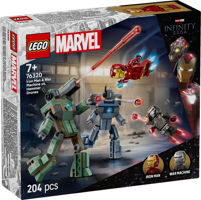 LEGO Super Heroes Iron Man ja Sõjamasin vs. haamerdroonid 76320L