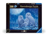 Ravensburger pimedas helendav pusle 500 tk: öökullid kuuvalgel 12000479V