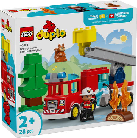 LEGO DUPLO Tuletõrjeauto vooliku ja tuletõrjujaga 10473L