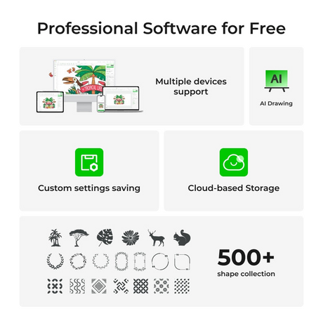 xTool P2S 55W töölaua CO2 laserlõikuri hariduskomplekt P1030632-EDU