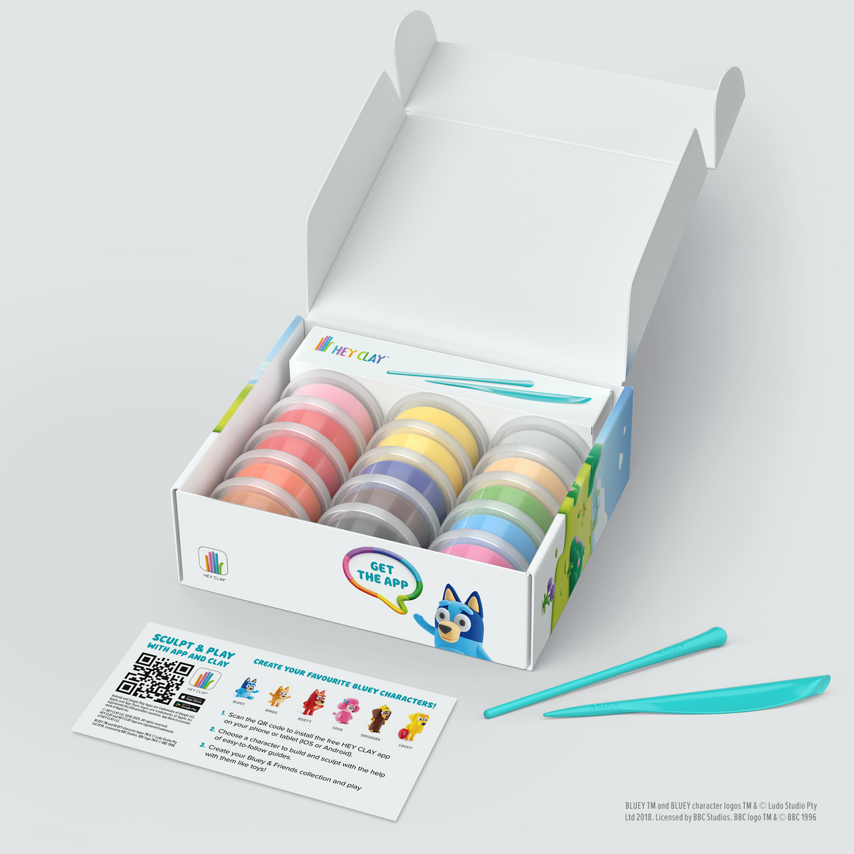 HEY CLAY voolimismass 15 tk: Bluey ja sõbrad 15031E