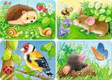Ravensburger minu esimene pusle 2-4-6-8 tk Siil, hiir, lind ja mutt
 069521V