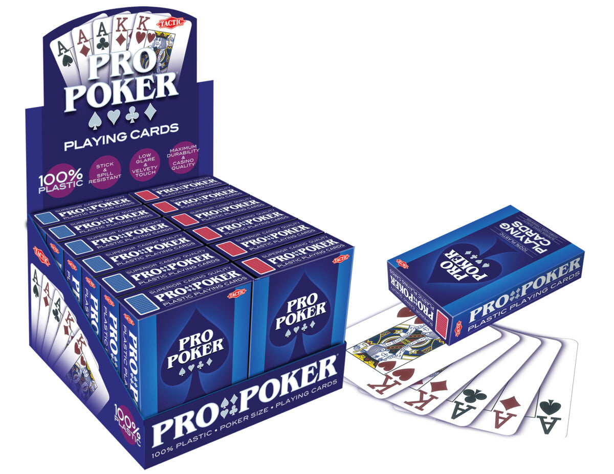 Tactic Pro Pokker mängukaardid - plastik 03133T