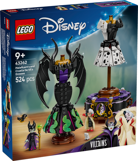 LEGO Disney Maleficenti ja Cruella De Vili kleidid 43262L