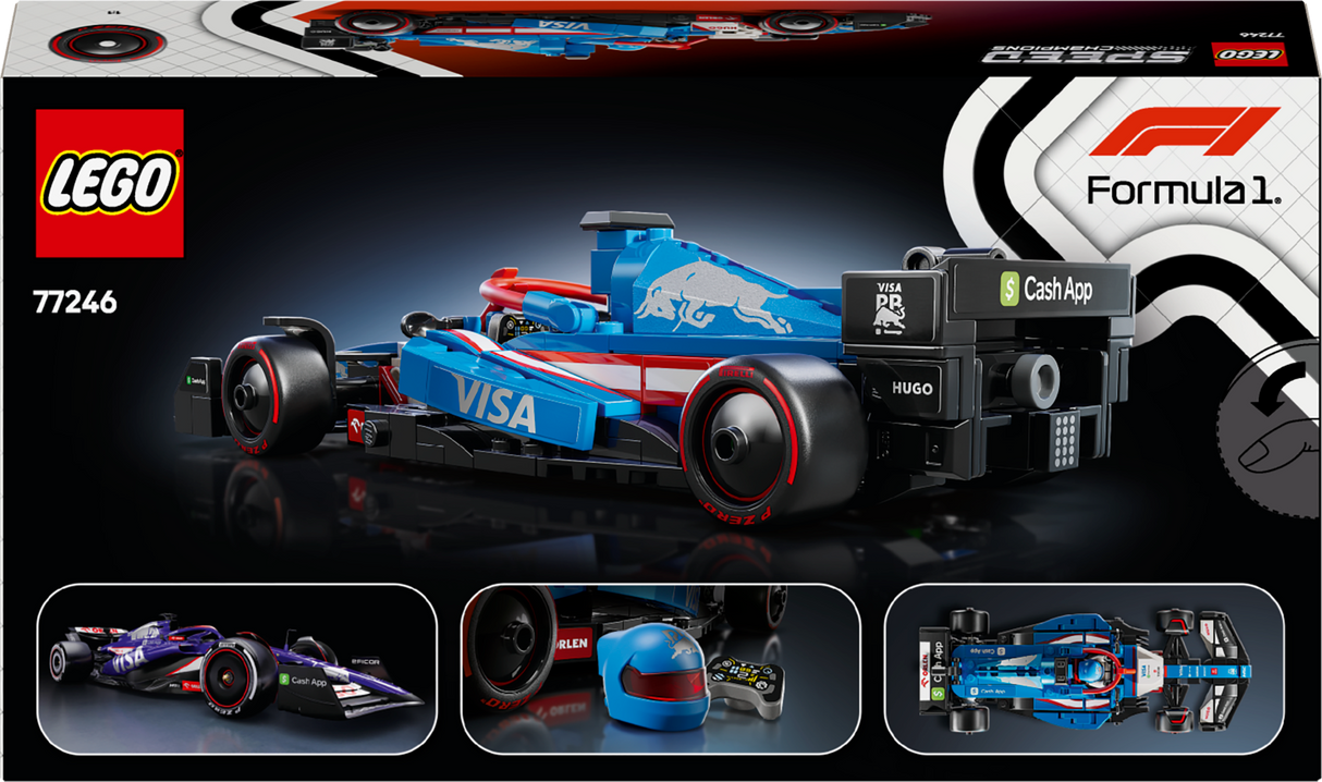 LEGO Speed Champions Visa Cash APP RB VCARB 01 F1 võidusõiduauto 77246L