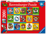Ravensburger pusle 200 XXL tk: Super Mario tegelased 12004347V