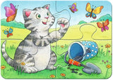 Ravensburger minu esimene pusle 2-4-6-8 tk Koer, kass, kilpkonn ja jänku
 069514V