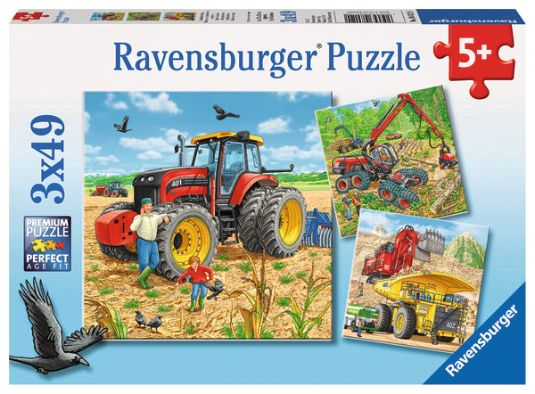 Ravensburger pusle 3x49 tk: Suured töömasinad
 080120V