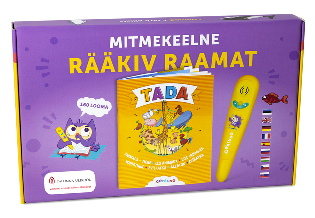 Geniuso TADA rääkiva raamatu stardikomplekt: pliiats ja loomade teema 045147G
